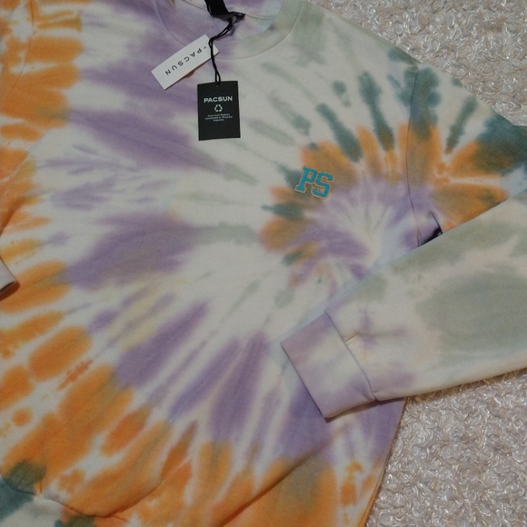 PacSun Men's Tie-dye Crewneck Sweatshirt - Picture 4 of 6